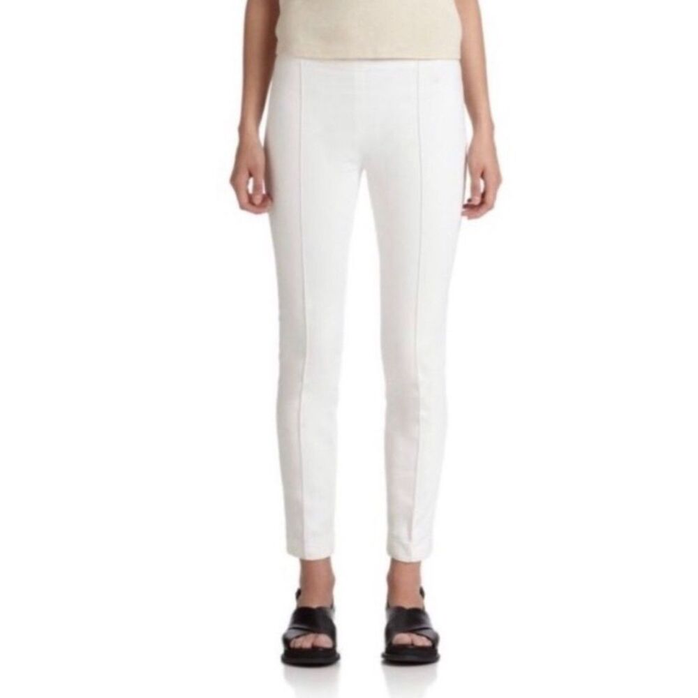 The Row Cosso Mid Rise Pintuck Side Zip Slim Tailored Stretch Ponte Pant Size 4
